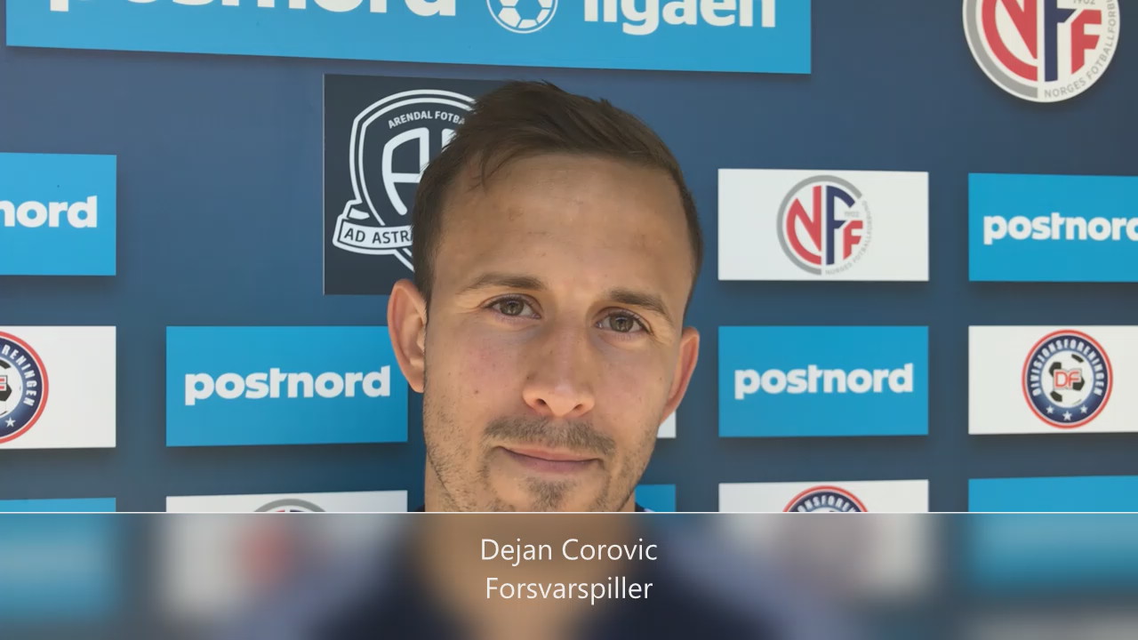 Dejan Corovic før EIK-kampen